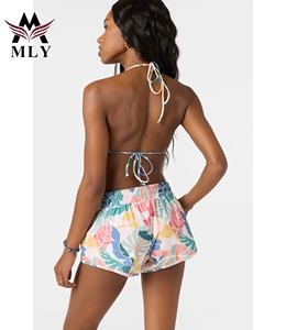 Bikini string écologique MLY maillot de bain imprimé mini micro bikinis sexy vente en gros de shorts de bikini avec logo personnalisé ensemble de 3 pièces - Product Image 6