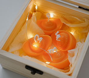 <span class=keywords><strong>Bougie</strong></span> parfumée en forme de Yuanbao, ton bois, faite à la main, cadeau du Nouvel An, décoration de la maison, attirant la richesse, cadeau d'ouverture - Product Image 5