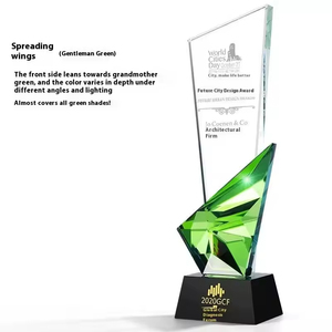 Trophée en cristal personnalisé avec logo 3D imprimé UV, plaque de récompense, souvenir d'entreprise et autres objets artisanaux en cristal - Product Image 2