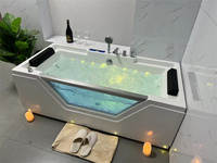 Baignoire balnéo moderne design pour spa avec sièges ouverts et jets de massage Contrôle intelligent à écran tactile pour hôtels
