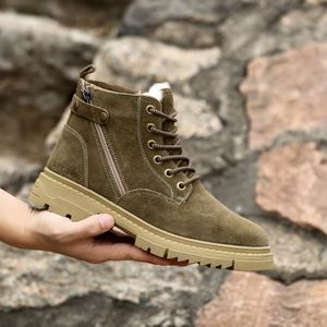 Botas de Invierno para Mujer, de Ante Sintético, Punta Redonda, Antideslizantes, con Suela de Goma Cálida, Entresuela de EVA, Forro de Felpa, Envío Directo - Product Image 2