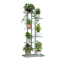Jinsheng Modern bunga baja Tampilan berdiri bentuk pohon pot bunga pemegang rak bubuk dilapisi besi bunga Model rak untuk balkon