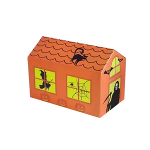 Cajas de papel para casa de terror de Halloween, caja de dulces de galletas de turrón para el Día de Todos los Santos, cajas de decoración de favores de fiesta de Halloween