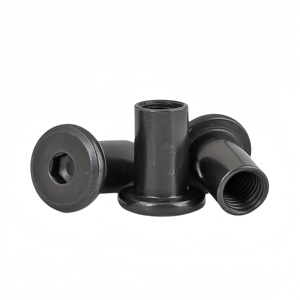 <span class=keywords><strong>Écrou</strong></span>s et boulons à <span class=keywords><strong>tête</strong></span> plate <span class=keywords><strong>Allen</strong></span> en acier inoxydable noir M6 M8 pour meubles, connecteurs Confirmat - Product Image 4