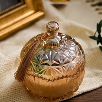 Bougie en cire de soja avec fleurs séchées de luxe dans un bocal en verre, coffret cadeau, bougie en cire de soja, cadeaux de mariage, décoration de la maison