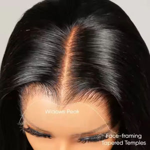 Pelucas de Cabello Humano al por Mayor, Estilo Lagos, Cabello Indio Virgen, con Frente de Encaje Transparente 13x4, Densidad del 180%, Envío Rápido - Product Image 4