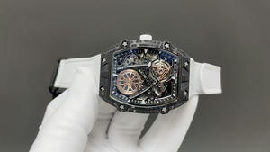 Reloj Mecánico Automático de Moda, con Correa de Goma, Estilo Hip Hop Deportivo de Lujo, Ultrafino de 7.8mm, Rectangular, de Fibra de Carbono de Alta Calidad - Product Image 4