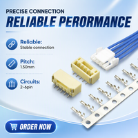 Connecteur fil-circuit GH 1,5 mm SMT avec boîtier à sertir et verrouillage pour capteur PCB, LED, équipement automobile et industriel, OEM
