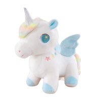 Peluche Licorne Angélique en Gros, Poupée en Peluche Super Douce, Coussin en Peluche Pégase Arc-en-ciel Coloré, Poupée Rembourrée