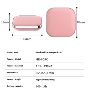 Mini Rechargeable Double-Sided Pocket <b>LED</b> Cosmetic Magnifying <b>Mirror</b> Folded Design for Travel Makeup - Product Image 3