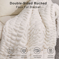 Couverture en fausse fourrure 100% polyester, personnalisable, lestée, pour la maison, par temps froid, couverture de luxe pour toutes les saisons