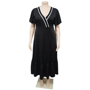 Vestido de Verão 5XL para Mulheres Gordinhas com Babados Vestido Casual Plus Size Roupas Femininas Vestidos Casuais de Verão - Product Image 3