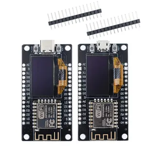 NodeMCU ESP8266-Entwicklungsplatine mit 0,96-Zoll-OLED-Display, CH340-Treibermodul für die IDE/Micropython-Programmierung