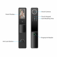 Interphone vidéo à reconnaissance faciale 3D 6068 mortaise Tuya Wifi sécurité électronique serrure de porte intelligente avec batterie