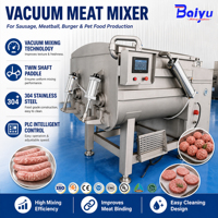 Mélangeur à viande industriel Baiyu 2400L en acier inoxydable, mélangeur à double arbre, chauffage vapeur/électrique, décharge latérale
