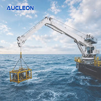 Nouvelle conception, grue de chantier robuste pour commande en gros, grue à flèche articulée hydraulique pivotante à 360° de 3,5t à 7 tonnes pour club nautique