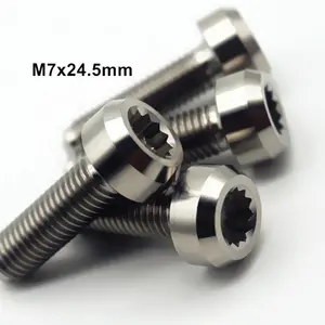 Titanium Reverse 12-Point Split Rim Bolts/Screws For BBS Wheels M7X24 M8X32 Gold Color Black Color Pvd Rainbow