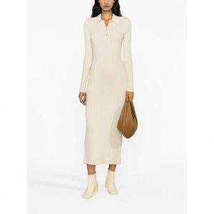 นวัตกรรมใหม่ ชุดเดรสไหมพรมยาวทรงเข้ารูปสำหรับฤดูใบไม้ร่วง ความยาวคลุมเข่า - Product Image 1