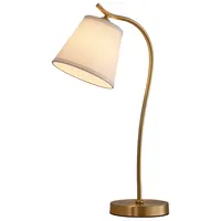 Simig Современная классическая лампа для чтения, элегантная дуговая латунная осветительная лампа с тканевым абажуром для ужина, ресторана, настольная лампа
