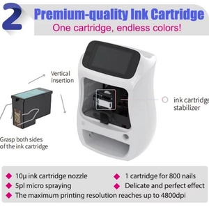 Imprimante à ongles 3D intelligente professionnelle à usage commercial, WiFi Bluetooth sans fil avec peinture et séchage automatiques, alimentation électrique - Product Image 3