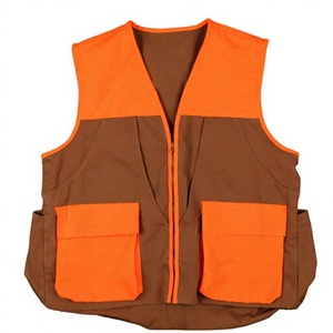 Gilet de chasse unisexe haut de gamme en tissu Oxford, 100 % polyester, multi-poches, sans manches, pour sports de plein air, imprimé sur le devant, vente en gros - Product Image 1