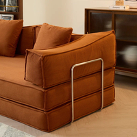Canapé-lit Chesterfield à compression, ensemble de canapé-lit rectangulaire pliable avec pieds, emballage compact, design moderne