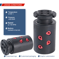 Raccord Rotatif Multivoies Haute Pression Multicircuit à Huile Hydraulique, 2,3,4,6,8,9 voies Raccord rotatif