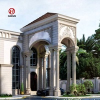 Pierre naturelle d'extérieur sculptée à la main pour projet de construction, grand pilier en marbre, colonne romaine