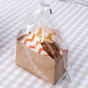 Bolsa de Papel Kraft Desechable para Llevar, Resistente al Aceite, para Hamburguesas, Sándwiches y Huevos Fritos, Caja para Empacar Pan, Estilo Chino - Product Image 2