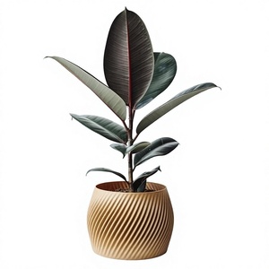 Jardinière en fer de luxe, décorée d'un motif moderne avec finition dorée, pour intérieur/extérieur, décoration maison, hôtel. - Product Image 1