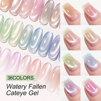 Gel pour les yeux effet œil de chat aqueux non toxique, couleurs nudes brillantes, gel de couleur printemps et été