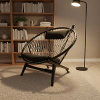 Fauteuil lounge œuf ergonomique moderne, populaire, en bois massif, écologique, imperméable, modulaire, durable, fait main, pour salon, extérieur, maison