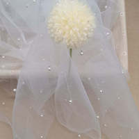 Tulle blanc perlé, tissu en dentelle à mailles douces au toucher, blanc, maille pour la fabrication de poupées, 1 yard, dentelle en tulle perlé pour mariage
