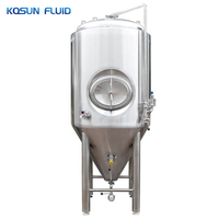 Machine de fabrication industrielle de bière, 100l, 500l, 1000l, kombucha, brasserie, fermentage, réservoir, équipement