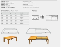 Glissières de table extensible AODELI en aluminium robustes, capacité 150 kg, rail de glissière lisse pour quincaillerie de meubles de salle à manger