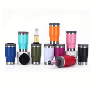 OEM ODM 14 oz Stainless Steel Can Cooler Double Wall Vacuum Insulation Brush <b>Straw</b> Thermal Insulation BPA Free - Product Image 1