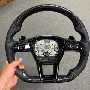 Volant en fibre de carbone véritable pour <span class=keywords><strong>Audi</strong></span> A4 B8.5 S4 RS4 A5 S5 RS5 RS6 Q5 Q7 Q3 A3 A6 S3 S1 S4 RS3 B8 TT MK2 C8 – Économies importantes - Product Image 6