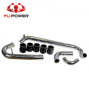 Silber Auto Autorennen Teile Turbo Kühlsystem Aluminium rohr Ladeluft kühler Rohrs ch lauch Kit Für Mitsubishi Lancer Evo 1 2 <span class=keywords><strong>3</strong></span> - Product Image 3