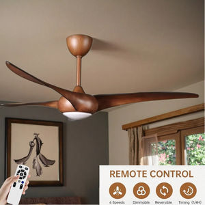 Moderne Indoor Home Hotel Decoratieve Led Dimbare Geluidsarme 52-Inch Dc Motor Abs 3 Blades Afstandsbediening Plafondventilator 5 Jaar - Product Image 2