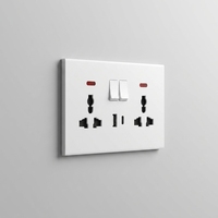 KESHIQI Vente en gros de panneaux en PC ignifuges blancs simples, certifiés CE, double prise universelle avec port de charge USB