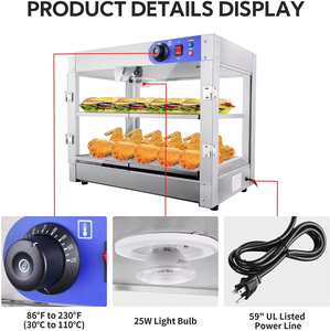 Calentador automático de acero inoxidable con estantes de 1/2/3/4 para uso en restaurantes - Product Image 3