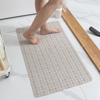 Tapis de bain antidérapant en PVC solide pliable 36x68cm/14x26inch, robuste, écologique, avec ventouses, pour bain et douche