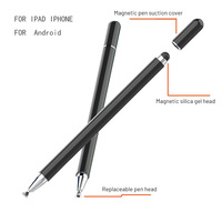 2-en-1 Universal pasivo Ksentry Tablet Pen con tapas magnéticas Silicona Tablet Stylus para iPad Teléfonos móviles Dispositivos Windows