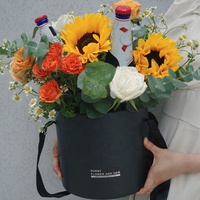 Arrangement en forme de dôme personnalisé, vraies Roses naturelles éternelles éternelles préservées, boîte-cadeau de fleurs