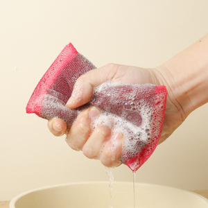 Vật tư vệ sinh nhà bếp bán buôn, miếng chà rửa chén bằng lưới không kim loại, miếng bọt biển chà rửa không trầy xước - Product Image 5