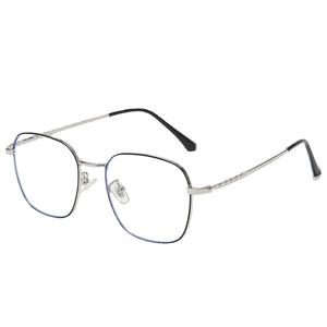 Nouvelle monture de lunettes en métal irrégulière pour femmes, verres rectangulaires de protection contre la lumière bleue, lentilles Plano YC8625-C1 - Product Image 2
