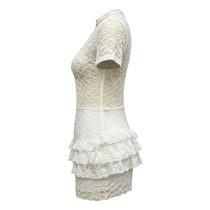 Moda Estate 2026: <span class=keywords><strong>Tuta</strong></span> e Pagliaccetto da Donna <span class=keywords><strong>in</strong></span> <span class=keywords><strong>Pizzo</strong></span> Sexy Unico di Alta Qualità con Maniche Corte - Collezione Boutique - Product Image 4