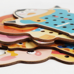 Jeu <span class=keywords><strong>de</strong></span> coordination œil-main Montessori pour bébé, jouets éducatifs pour enfants, <span class=keywords><strong>jeux</strong></span> <span class=keywords><strong>de</strong></span> nouage <span class=keywords><strong>de</strong></span> cordes, jouets en bois pour enfants, animaux <span class=keywords><strong>de</strong></span> dessin animé, princesse - Product Image 6