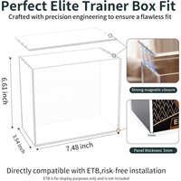 Boîte de protection magnétique en acrylique pour cartes de jeu de société, personnalisée, écologique, transparente, résistante aux UV, pour cartes Elite Trainer, TCG ETB