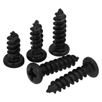 Vis à brin autotaraudeuse à tête ronde plate à empreinte cruciforme noire PA Vis non standard